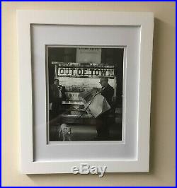 Rare Framed Signed Clemens Kalischer Photograph NYC Silver Gelatin Times Square