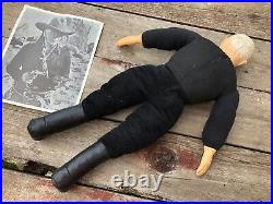 Rare Original Vintage 1950's Ideal HOPALONG CASSIDY 21 Doll w Black White Photo