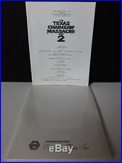 Rare Vintage 1986 THE TEXAS CHAINSAW MASSACRE 2 PRESS KIT With 6 B&W movie photos