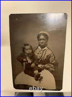 Rare Vintage Civil War Era Nanny Tin Type Photo