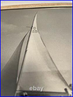 Real Black and White photo of a Sailboat Ingrid Vintage 1937C. F. Dinsmore