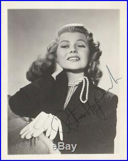 Rita Hayworth Original Vintage MGM Photo Hand Signed 4 x 5 Portrait Photo