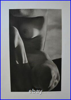 Ruth Bernhard Signed Original 1947 Rockport Nude Platinum Photograph 14 x 9