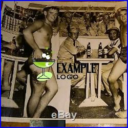 SHIRTLESS MEN in SWIMSUITS at Beach Army men VINTAGE GAY INT PHOTO