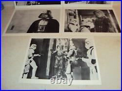 STAR WARS VINTAGE 1977 ORIGINAL PRESS KIT 8x10 BLACK & WHITE PHOTOS SET OF 11