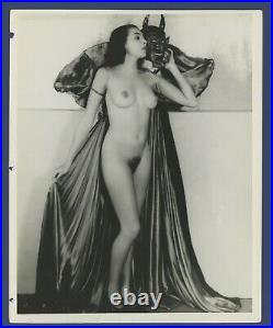 Satanic She-Devil 1940 Demon Female 8x10 Evil Burlesque Stripper Art Deco J7833