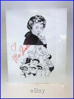 Scarce Vintage Mae Questel Betty Boop Autographed Signed 8 X 10 B & W Photo