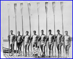 Sculling Crew, Columbia U. 1926, vintage wire service photo, gay interest