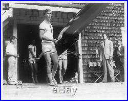 Sculling Crew, Groton, 1932, President's Son. Vintage wire photo, gay interest