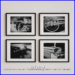 Set of 4 Vintage Black and White Chevrolet Cadillac Car Photo Prints Not Fr