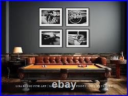 Set of 4 Vintage Black and White Chevrolet Cadillac Car Photo Prints Not Fr