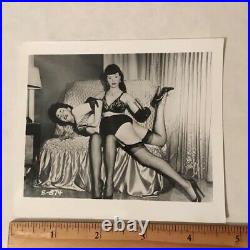 Set of Three Bettie Page Vintage Original Silver Gelatin Photos 4x5 1950s Yeager
