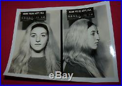 Sexy Blond Lady American Woman PD Miami Florida Police Mug Shot Photo Vtg Girl