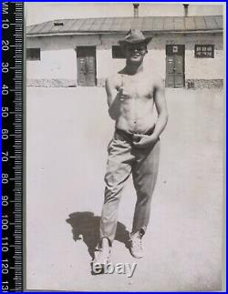 Shirtless Man Beefcake Attractive Guy Handsome Muscle Gay Interest Vintage Photo