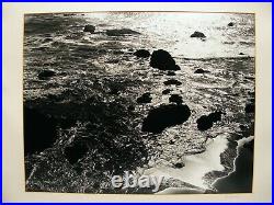Signature is Bob Werling-Framed Black and White Photo of Coastal Rocks 20x24