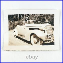 Snapshot Photo Cadillac Car Girl 1930s Washington Automobile Woman Lady A2359