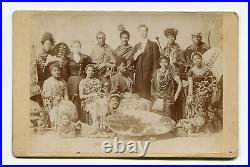 South African Kaffii Choir, Antique Cabinet Card Photo Of Black Choir