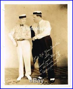 Stan Laurel Oliver Hardy Advertise A Shirt Hal Roach Stamped Stax Portrait 1932