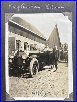 Sweden King Gustav V in Royal Car Candid Snapshot Antique Vintage Photo