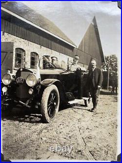 Sweden King Gustav V in Royal Car Candid Snapshot Antique Vintage Photo