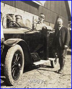 Sweden King Gustav V in Royal Car Candid Snapshot Antique Vintage Photo