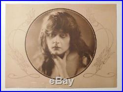 THEDA BARA Vintage Silent Film Star VAMP Oval Portrait ORIGINAL MOVIE PHOTO