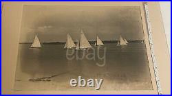 Tampa FL Yacht Club Race 8x10 B&W Albumen Photo 1920 Florida Sailboat Regatta