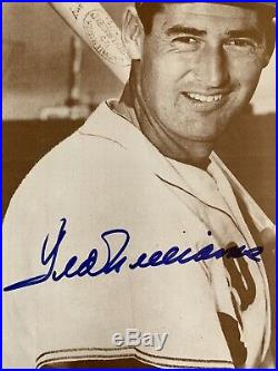 Ted Williams Autographed Signed 11x14 Vintage B&W Photo JSA Cert Free Ship