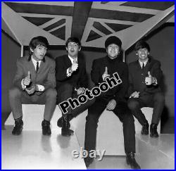The Beatles Smiling With Thumbs Up Celebrity REPRINT RP #8845