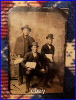 Tintype of 1870s Gangster Cowboys! Wild West. Did They Rob a Bank