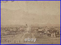 Two Antique Photo Cabinet Cards of Colorado Springs from late1800s Framed