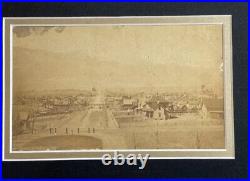 Two Antique Photo Cabinet Cards of Colorado Springs from late1800s Framed
