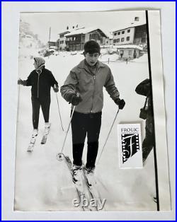 U. K. KING CHARLES III 1963 Prince Charles Skiing Original Photo Paris Match RARE