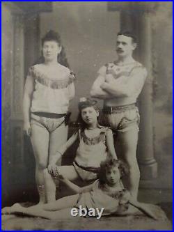 Urma Troupe Circus Performers Cabinet Card Photo Trapeze Leicester England