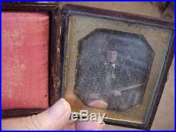 VINTAGE 1800's-1900's(3)Pcs. TINTYPE BK. & WT. PHOTOS (2) In FOLDING CASES, Males