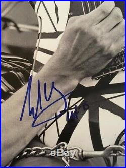 VINTAGE EDDIE VAN HALEN autographed B&W 16x20-PERFECT signature-JSA Y61997