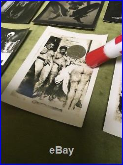 VINTAGE EXTREMELY RARE War WW2 1940s Black White Photo Lot 15 RISQUE Nude Porn