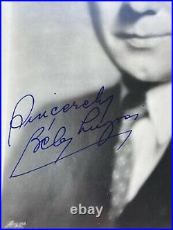 VINTAGE PHOTOGRAPH Bela Lugosi HAND SIGNED BLACK AND WHITE 8X10