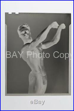 VTG 1940s LF PHOTO NEGATIVE 4 x 5 Young PAT BURNHAM PHYSIQUE GAY INTEREST 8-02