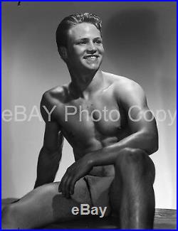 VTG 1940s LF PHOTO NEGATIVE 4 x 5 Young PAT BURNHAM PHYSIQUE GAY INTEREST 8-04
