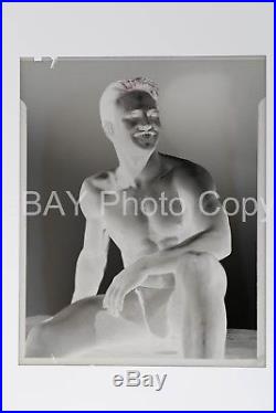 VTG 1940s LF PHOTO NEGATIVE 4 x 5 Young PAT BURNHAM PHYSIQUE GAY INTEREST 8-04