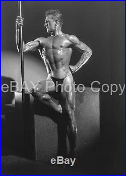 VTG 1940s LF PHOTO NEGATIVE 5 x 7 PHYSIQUE GAY INTEREST NUDE MALE 18-02