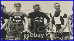 VTG Antique B&W 8x10 PHOTO Eldredge Bicyle Club TEAM PHOTO Bike Photo EARLY 1900