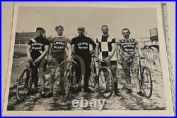 VTG Antique B&W 8x10 PHOTO Eldredge Bicyle Club TEAM PHOTO Bike Photo EARLY 1900