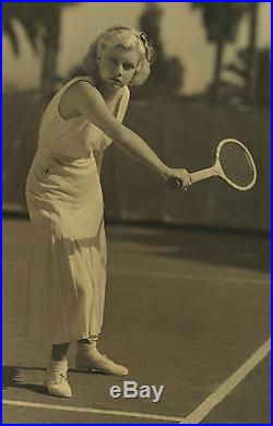 Vintage 10x13 Platinum Siren Jean Harlow Tennis Clarence Sinclair Bull Photo