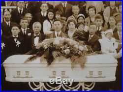 Vintage 1920's Panoramic Photo Japanese American Funeral Sacramento California