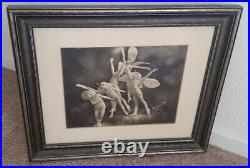 Vintage 1920s Antique Daguerre Chicago Children Fairies Silver Gelatin Photo