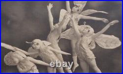 Vintage 1920s Antique Daguerre Chicago Children Fairies Silver Gelatin Photo