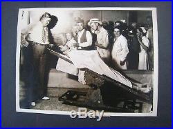 Vintage 1934 Type 1 Photo 8.5x6.5.'' John Dillinger''. Cook County Morgue, lot