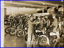 Vintage 1940's Police on Motorcycles Black and White Photo Ephemera 10 x 8